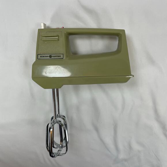GE Other - General Electric Vintage Avocado Green Hand Mixer 3-Speed D1 M24 Made in USA